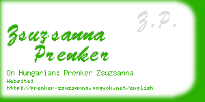 zsuzsanna prenker business card